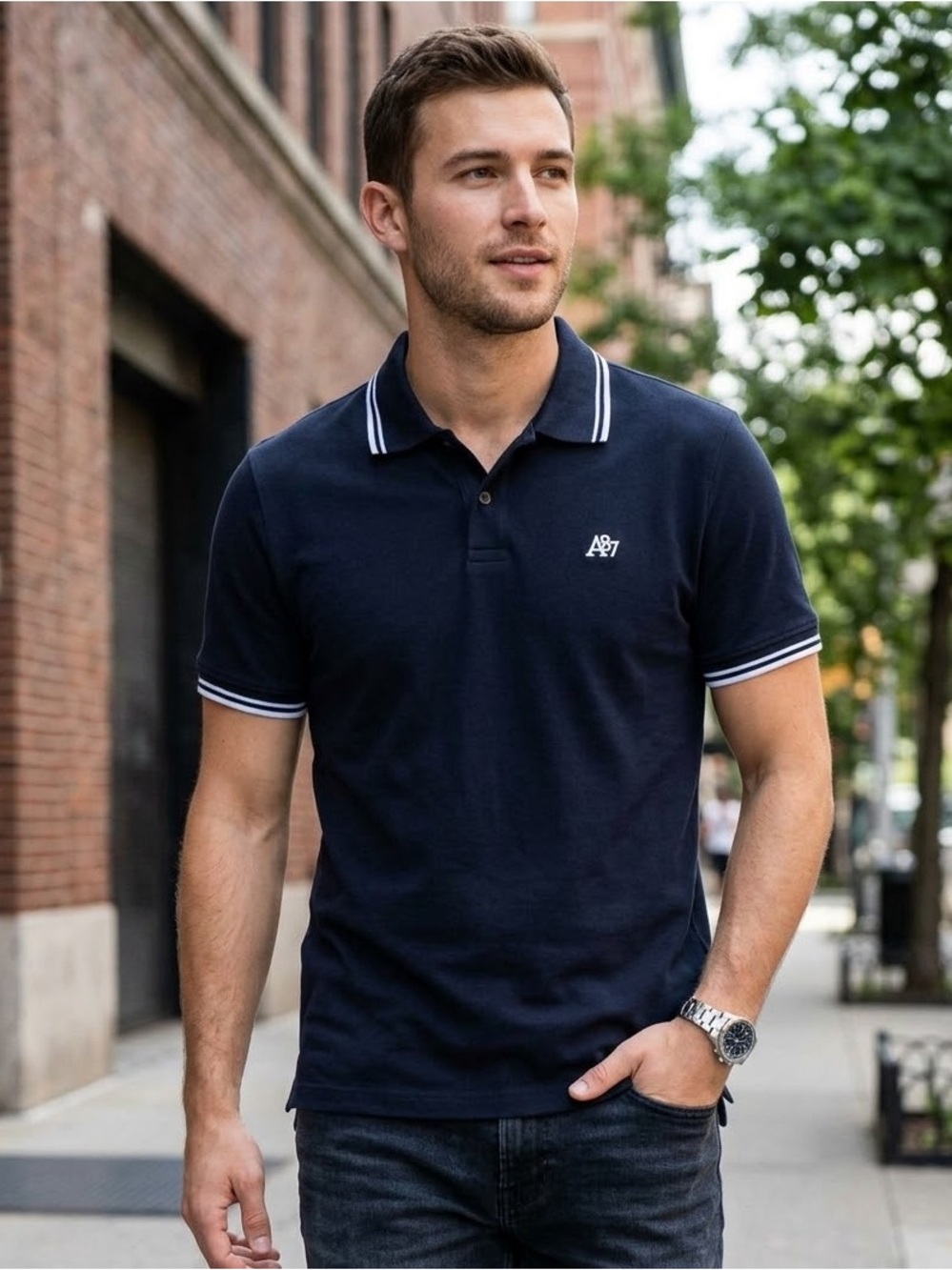 Sz M Men’s NWT Aeropostale A87 Polo Shirts (3 Pc Bundle)